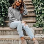 Free People softly knit tunic grey softly structured oversized tunic sweater Photo 13