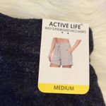 Active Life Comfy Cozy Shorts Heather Charcoal Elastic Drawstring M New Photo 7