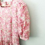 Laura Ashley  | Vintage Pink Floral Cottagecore Puffed Dress Modest Prairie | 14 Photo 9