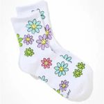 American Eagle  Outfitters White AE Flower Smiley® Colorful Daisy ‘90s Crew Socks Photo 6