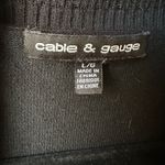Cable & Gauge  Women’s Black Open Front Cardigan Sweater Sz L Photo 1