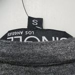 Single By Galina Sobolev Gray Silk Knit Combo Peacock Vneck Tee Size Small Photo 5