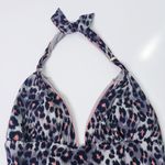 Zingara Cheetah Print Halter One Piece Swimsuit Black Size M Photo 3