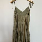 ASTR NWOT  The Label Women's Mona Satin Mini Dress Tie Straps Size L Olive Green Photo 3