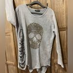 EUC. CCK skeleton raw edge crewneck criss Photo 0