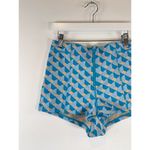 Free People FP Movement Womens Shorts Blue Paddle On Geometric Hi Rise Stretch Casual Small Photo 3