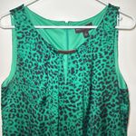 Dana Buchman  Green Leopard Cheetah Animal Print‎ Mini Dress Size Large Photo 1