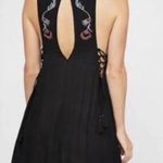 Free People Intimately FP black floral embroidered Adelaide dress / tunic Photo 2