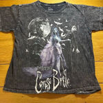 Tim Burton Corpse Bride xs acid wash t shirt oversized Gray Photo 0