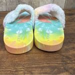 Top Moda  Size 11 Fuzzy Top Open Toe Slides Photo 4