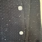 ZARA  Black Tweed Rhinestone Button Mini Dress Size Small Photo 3