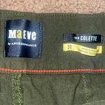 Anthropologie Maeve The Colette Ankle Cropped Linen Wide Leg Pants Green 31 Photo 6