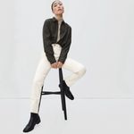 Everlane The Original Cheeky Jean Organic Cotton Raw Hem Ecru Size 27 Photo 4