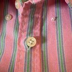 Ralph Lauren  Pink Green Multi Color Striped Button Down Top Size 2 Preppy Photo 6