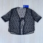 Elisabetta Rogiani custom handmade black lace tie closure lingerie coverup M NWT Size M Photo 6