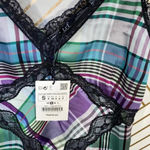 ZARA  Check Plaid Lace-Trimmed Camisole Top‎ Photo 5