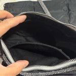 Karl Lagerfeld NWOT Lafayette Shoulder Bag Sequns 100% Goat Leather Grey Photo 7