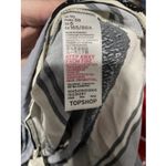 Topshop  Striped Button Front Long Sleeve Blouse Women's Size 6 Small Blue Black Photo 3