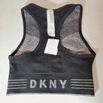 DKNY Sports Bra Extra Small Grey Black Reversible Racer Photo 2
