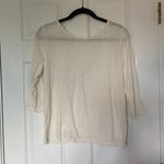 J.Crew  Tie-Back Tee Shirt Cream Colored Three Quarter Length Sleeves Sz XS Photo 0