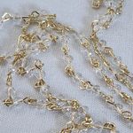 Gold with Clear Crystal Rosary Necklace St Jude Pendant Photo 4