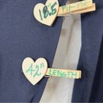 Military Style Chic Navy Trench Coat with Gold Buttons Medium Blue Photo 7