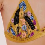 Free People Calla Floral Embroidered Bralette Yellow Photo 1