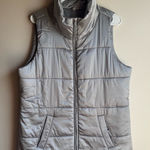 Cato Women’s Live Well Active Metallic Silver Puffer Vest Size Large Photo 0