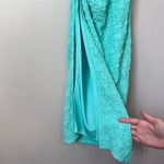 Lovers + Friends Forest Ruched Slit Asymmetric Neck Midi Dress Seafoam Green Photo 2