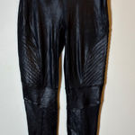 Spanx ‎ Faux Leather Moto Leggings Womens L High Waisted Sculpting Black Pants Photo 0