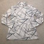 Xersion White + Black Athletic Quarter Zip Long Sleeve Photo 0