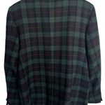 Vintage Wool Green Plaid Jacket Velvet Collar 12 Photo 1
