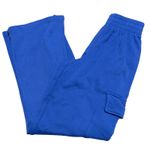 Grayson Threads  Women's Gray Blue Elastic Waist Cargo Sweatpants - Size XS - NWT Photo 9