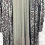 Terra & Sky Women's Plus Size Leopard Print Cardigan Size 1X Photo 2