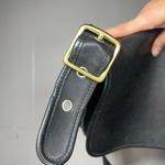Coach Vintage  Black Leather Saddle Flap Bag Shoulder Purse Patricia Legacy 9951 Photo 6
