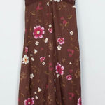 Old Navy  Womens Babydoll Lace Floral Satin Midi Slip‎ Dress Size M Open Back Y2K Photo 0