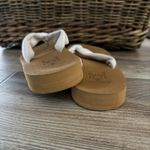 KuaiLu Tan Woven Flip Flops Women’s Sole 9.75" Soft Strap Sandals Neutral Beachy Brown Size 7 Photo 7