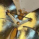 Vintage Butterfly Brooch/Pin West Germany Golden 1960’s Retro Kitsch Gold Photo 4