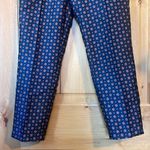 J.Crew Foulard Jacquard C1157 Blue Multi Print 4-Pocket Drawstring Pants EUC 00 Photo 4
