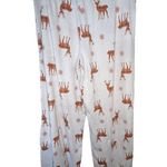 Joyspun Christmas Holiday Reindeer Lightweight Pajama Pants White Size L Photo 3