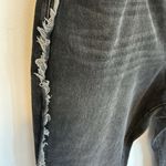 Good American  Good Boy Frayed Outseam Washed Black Jeans Photo 8