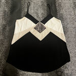 EXPRESS Womens large  black and off white lace camisole tank top Photo 0