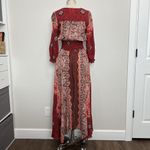 Free People  Small Mexicali Rose Maxi Dress Strawberry Mixed Print Boho Romantic Photo 8