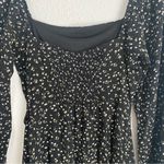Altar'd State Altar’d State black dark floral long sleeve ruffle faux wrap mini dress size S Photo 6