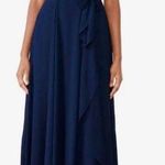 AMSALE Campbell Long Gown in Navy Navy Bridesmaid Dress Formal Photo 3