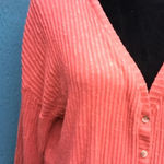 Code x Mode Brushed Boyfriend Cardigan Sweater L Coral Pink Long Sleeve Nordstrom Photo 3