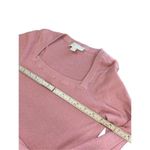 Michael Kors  pink coral square neckline sweater size small Photo 4