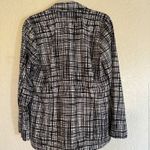 Croft & Barrow Croft & Barrow Black & White Plaid Button-Up Long Sleeve Stretch Top - M Photo 8