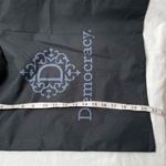 Democracy Black Canvas Cotton Tote Bag Photo 6