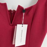 Lovers + Friends Draya Mini Dress in Merlot Red Zip Up Bodycon Size Small NWT Photo 9